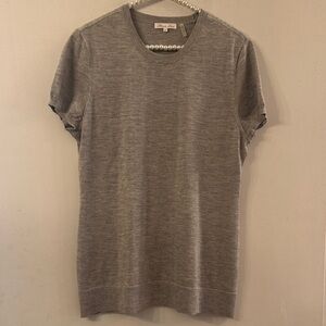 Minnie Rose Sz XL Heather Grey Short-Sleeve Knit Tee